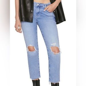 Frame Le Garcon Distressed Crop Jeans